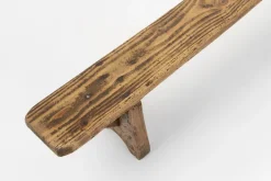 Pamono Mid-Century Low Wooden Bench, France, 1850s New