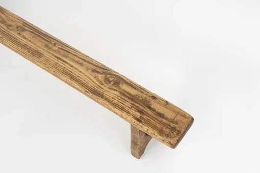 Pamono Mid-Century Low Wooden Bench, France, 1850s New