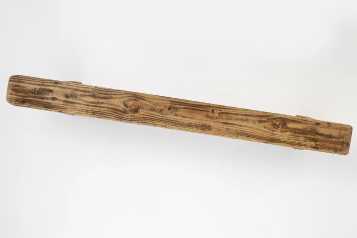 Pamono Mid-Century Low Wooden Bench, France, 1850s New