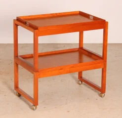 Pamono Mid-Century Metamorphic Teak Serving Trolley from White & Newton, 1960s Online