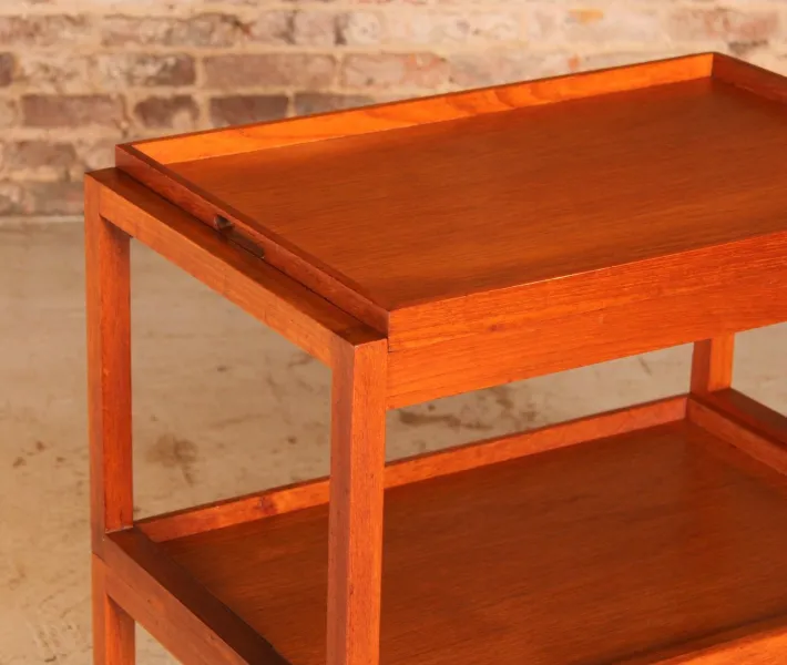 Pamono Mid-Century Metamorphic Teak Serving Trolley from White & Newton, 1960s Online