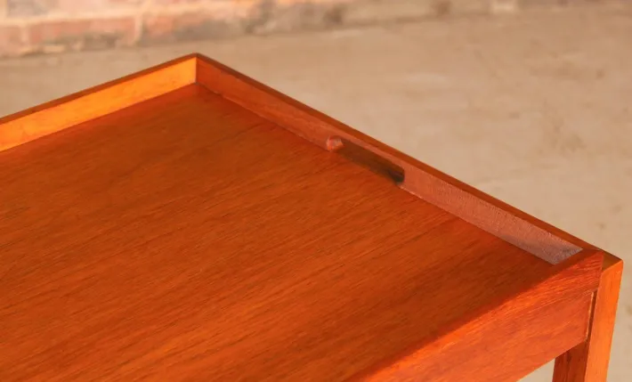 Pamono Mid-Century Metamorphic Teak Serving Trolley from White & Newton, 1960s Online