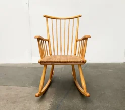 Pamono Mid-Century Model WK-S 7 Beech Rocking Chair by Arno Lambrecht for Wk Möbel, 1950s Sale