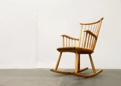 Pamono Mid-Century Model WK-S 7 Beech Rocking Chair by Arno Lambrecht for Wk Möbel, 1950s Sale