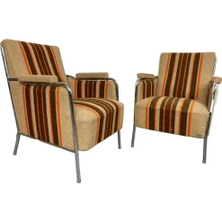 Pamono Mid-Century Modern Armchairs by Joszef Peresztegi, 1970s, Set of 2