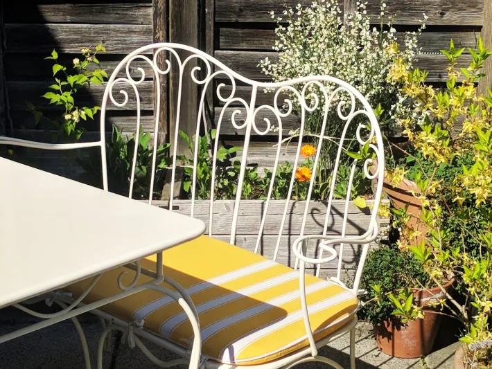 Pamono Mid-Century Modern Austrian Wrought Iron Garden Seating Set by Karasek & Co, 1950s, Set of 2 Online