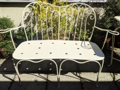 Pamono Mid-Century Modern Austrian Wrought Iron Garden Seating Set by Karasek & Co, 1950s, Set of 2 Online