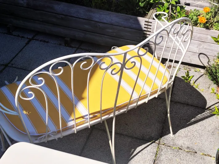 Pamono Mid-Century Modern Austrian Wrought Iron Garden Seating Set by Karasek & Co, 1950s, Set of 2 Online