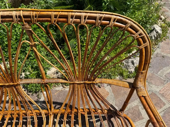 Pamono Midcentury Modern Bamboo Rattan Sofa Set, 1960s, Set of 6