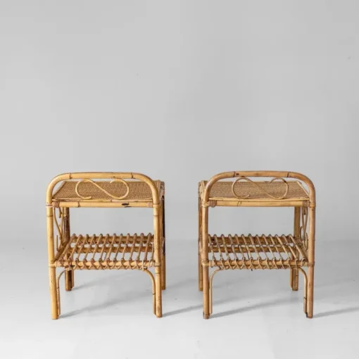 Pamono Mid-Century Modern Bamboo Side Tables, Italy, 1960s, Set of 2 Hot