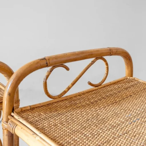 Pamono Mid-Century Modern Bamboo Side Tables, Italy, 1960s, Set of 2 Hot