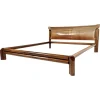 Pamono Mid-Century Modern Bed in Wood and Leather Online
