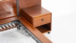 Pamono Mid-Century Modern Bed with Nightstands attributed to Fabio Lenci for Bernini, Italy, 1970s Best