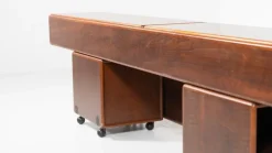 Pamono Mid-Century Modern Bed with Nightstands attributed to Fabio Lenci for Bernini, Italy, 1970s Best