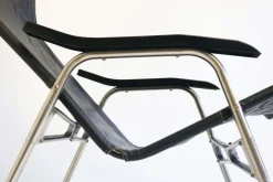 Pamono Mid-Century Modern Black Leather Rocking Chair by Takeshi Nii, 1960s Outlet