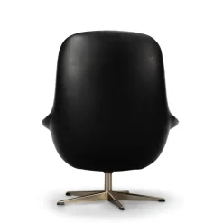 Pamono Mid-Century Modern Black Leather Swivel Chair attributed to H.W. Klein for Bramin, 1960s Clearance