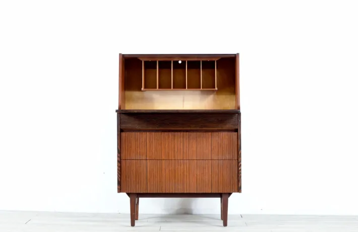 Pamono Mid-Century Modern British Teak Secretaire from Elliots of Newbury, 1960s Sale