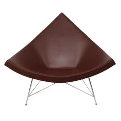Pamono Mid-Century Modern Brown Leather Coconut Chair by George Nelson Hot