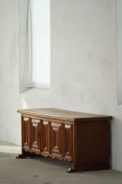 Pamono Mid-Century Modern Brutalist French Oak Sideboard, 1950s