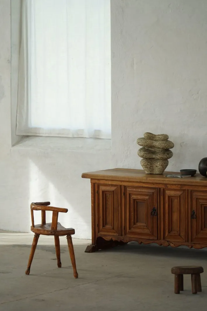 Pamono Mid-Century Modern Brutalist French Oak Sideboard, 1950s