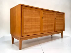 Pamono Mid-Century Modern Cherry Sideboard with Woven Front, West Germany, 1965 Outlet