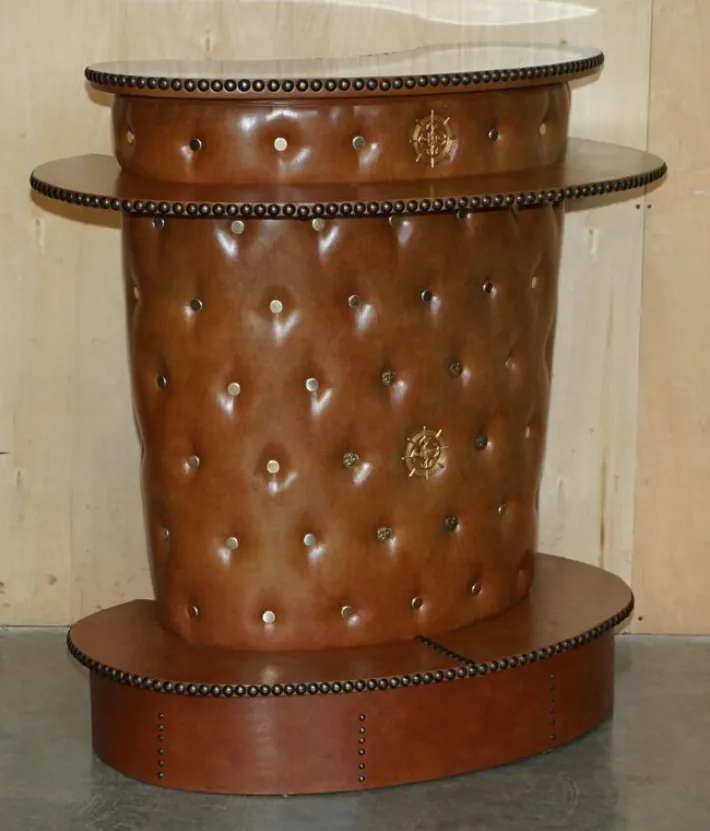 Pamono Mid-Century Modern Clad Home Cocktail Bar and Stools, Set of 3 Discount