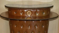 Pamono Mid-Century Modern Clad Home Cocktail Bar and Stools, Set of 3 Discount