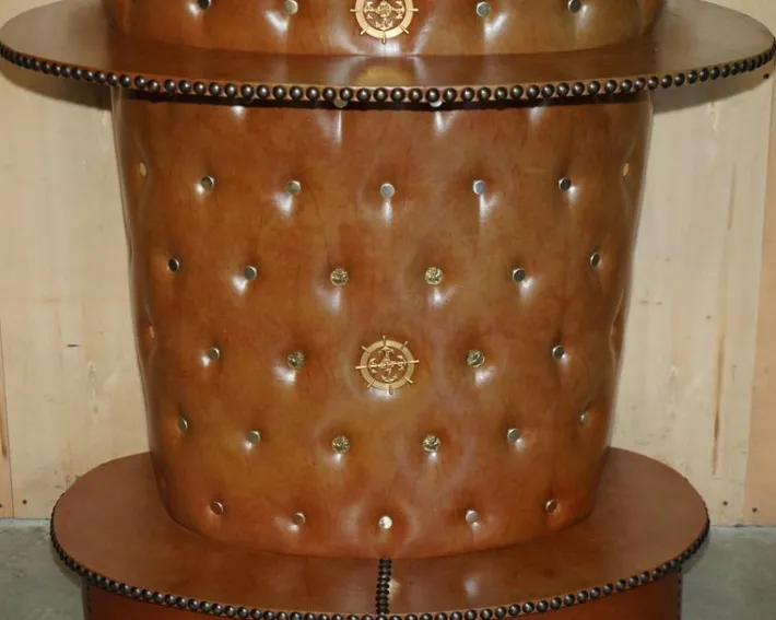 Pamono Mid-Century Modern Clad Home Cocktail Bar and Stools, Set of 3 Discount