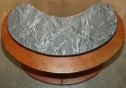 Pamono Mid-Century Modern Clad Home Cocktail Bar and Stools, Set of 3 Discount