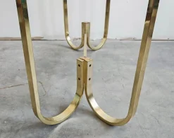 Pamono Mid-Century Modern Console Table in Galvanized Aluminum with Glass Top, 1970s Discount