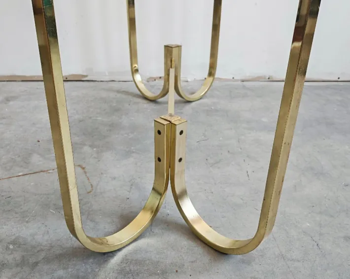 Pamono Mid-Century Modern Console Table in Galvanized Aluminum with Glass Top, 1970s Discount