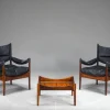Pamono Mid-Century Modern Danish Armchairs and Coffee Table by Kristian Vedel for Sören Willadsen, 1960s, Set of 3 Discount