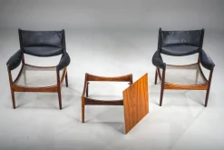 Pamono Mid-Century Modern Danish Armchairs and Coffee Table by Kristian Vedel for Sören Willadsen, 1960s, Set of 3 Discount