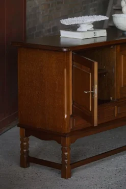 Pamono Mid-Century Modern Danish Sideboard in Dark Stained Oak by Henning Kjærnulf, 1960s New