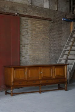 Pamono Mid-Century Modern Danish Sideboard in Dark Stained Oak by Henning Kjærnulf, 1960s New