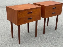 Pamono Mid-Century Modern Danish Teak Nightstands, 1964, Set of 2 New
