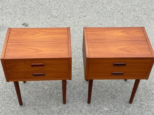 Pamono Mid-Century Modern Danish Teak Nightstands, 1964, Set of 2 New