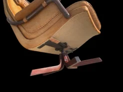 Pamono Mid-Century Modern Danish Tan Leather Swivel Chair, 1970 Online