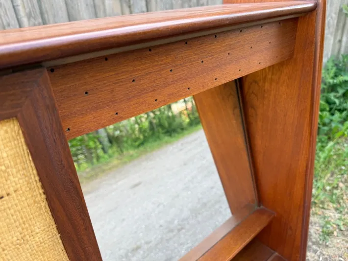 Pamono Midcentury Modern Danish Teak Wall Makeup Mirror with Light, 1960s Outlet