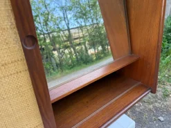 Pamono Midcentury Modern Danish Teak Wall Makeup Mirror with Light, 1960s Outlet