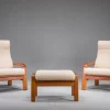 Pamono Mid-Century Modern Danish Chairs and Ottoman in Teak from HS Design, 1960s, Set of 3