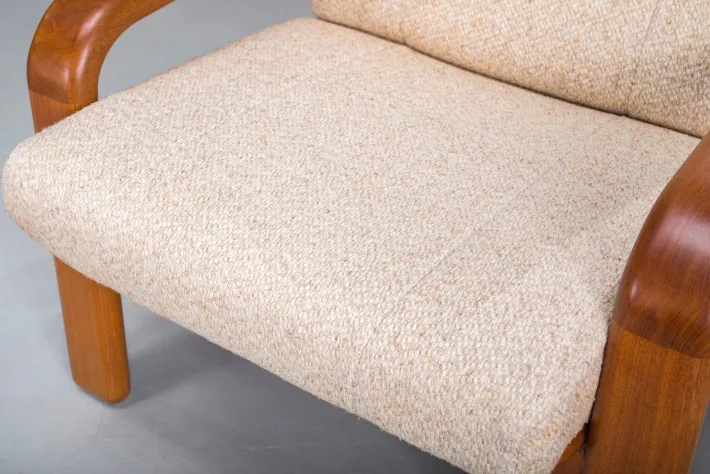 Pamono Mid-Century Modern Danish Chairs and Ottoman in Teak from HS Design, 1960s, Set of 3