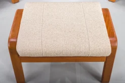 Pamono Mid-Century Modern Danish Chairs and Ottoman in Teak from HS Design, 1960s, Set of 3