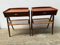 Pamono Mid-Century Modern Danish Teak Nightstands by Søren Rasmussen, 1964, Set of 2 New