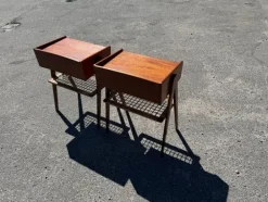Pamono Mid-Century Modern Danish Teak Nightstands by Søren Rasmussen, 1964, Set of 2 New