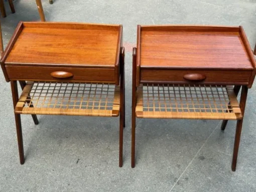 Pamono Mid-Century Modern Danish Teak Nightstands by Søren Rasmussen, 1964, Set of 2 New
