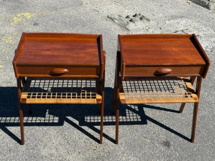 Pamono Mid-Century Modern Danish Teak Nightstands by Søren Rasmussen, 1964, Set of 2 New