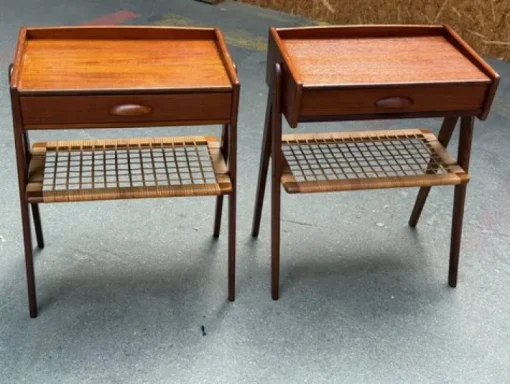 Pamono Mid-Century Modern Danish Teak Nightstands by Søren Rasmussen, 1964, Set of 2 New