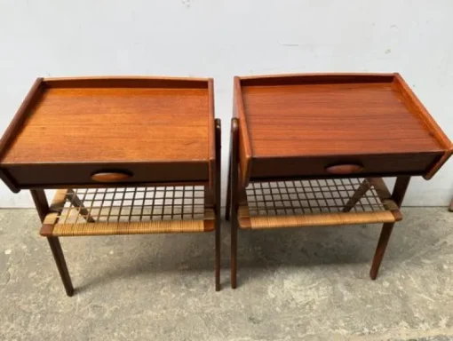 Pamono Mid-Century Modern Danish Teak Nightstands by Søren Rasmussen, 1964, Set of 2 New