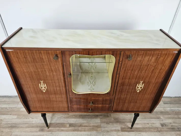 Pamono Mid-Century Modern Display Cabinet in Mahogany with Glass Top, 1960 Sale